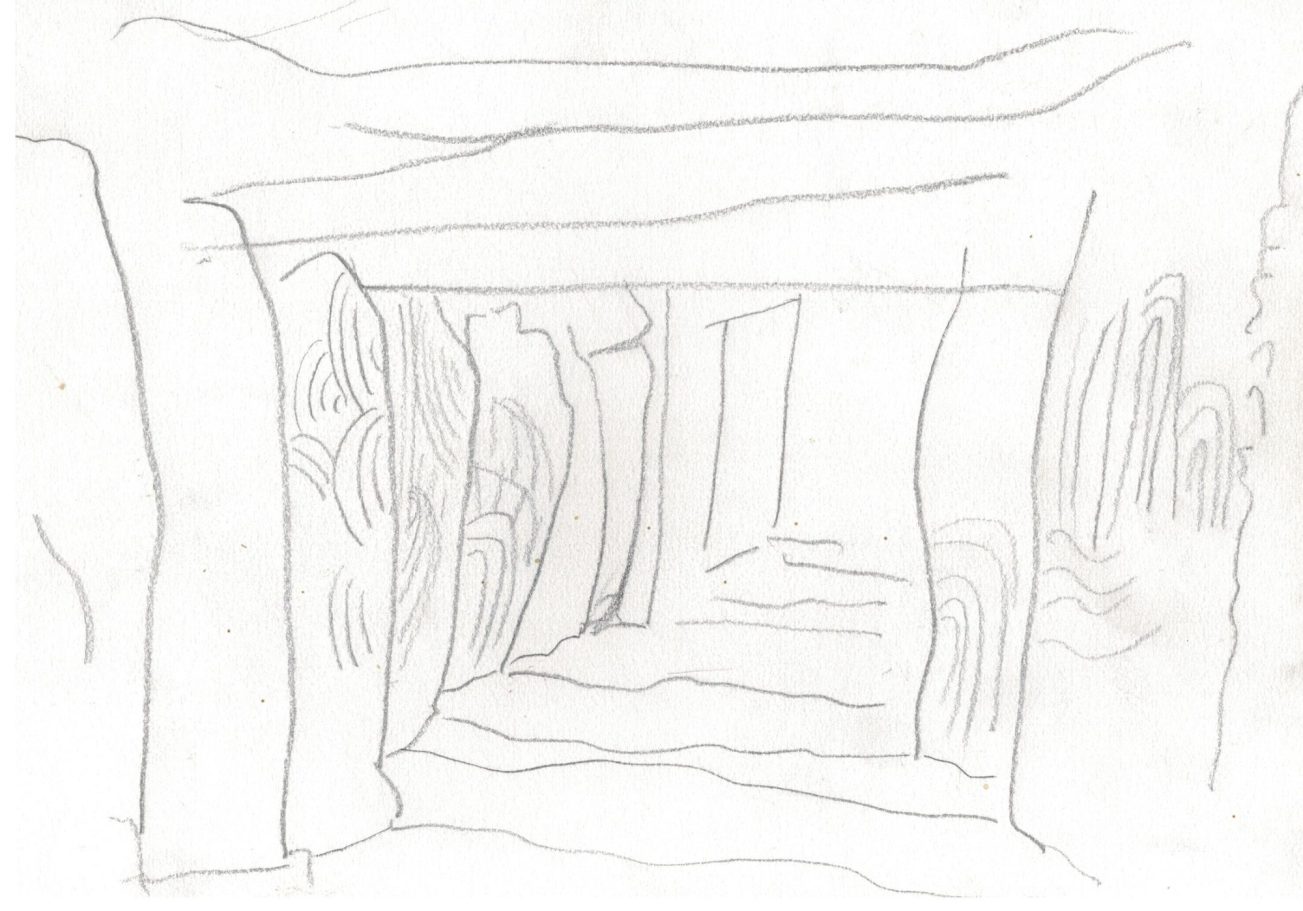 dessin préparatoire Gavrinis